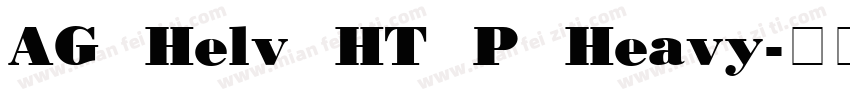 AG Helv HT P Heavy字体转换